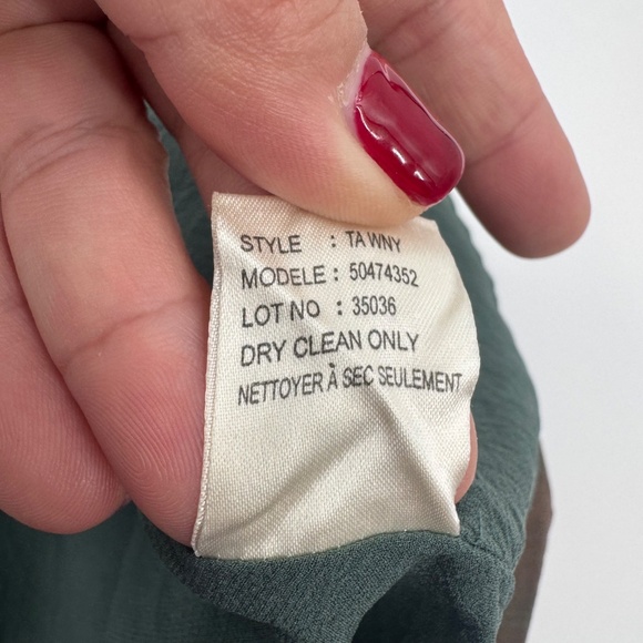 Theory Skirt Women 8 Green Brown Ombre Wrap Sash Tie Preppy Artsy Boho Hippie - Picture 11 of 14